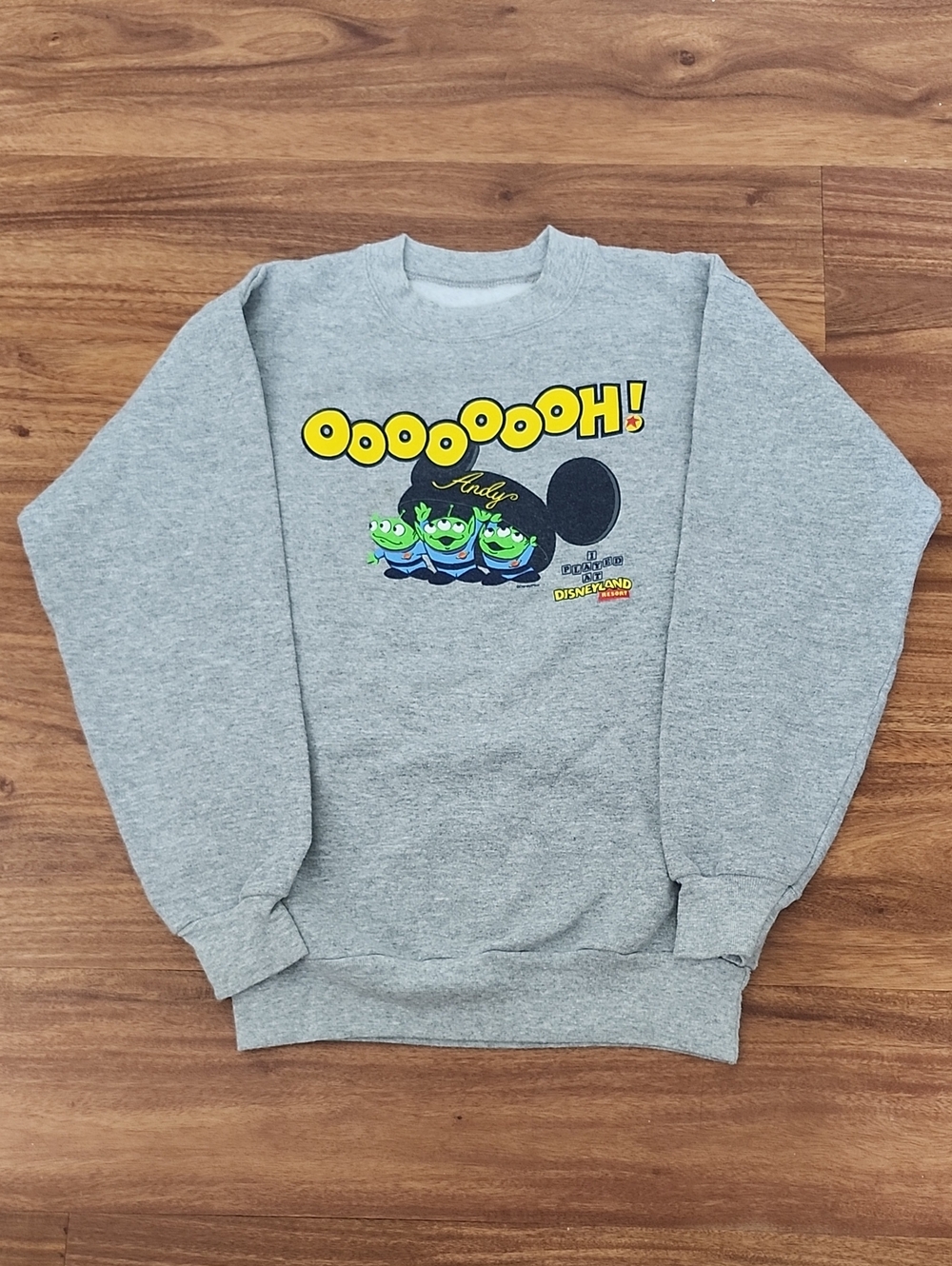 Disney Pixar Disneyland Resort Toy Story  Gray Crewneck Sweatshirt Youth Large